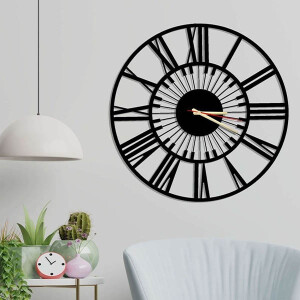 Piyano Metal Duvar Saati 60x60 - TepeHome