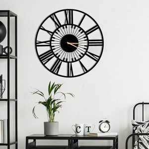 Piyano Metal Duvar Saati 70x70 - TepeHome