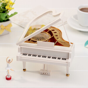 Piyano Müzik Kutusu Balerinli Beyaz - 3