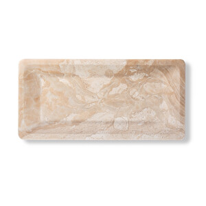 Plate Mermer Sunumluk Krem - TepeHome