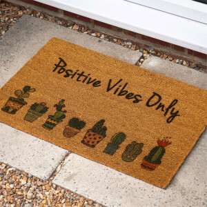 Positive Vibes Only Kapı Önü Paspası - TepeHome (1)
