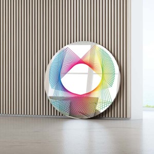 Renkli Çizgiler Modern Ayna - TepeHome