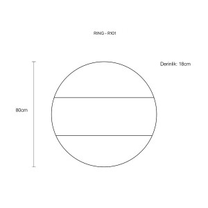 Ring Uno Duvar Rafı - TepeHome (1)