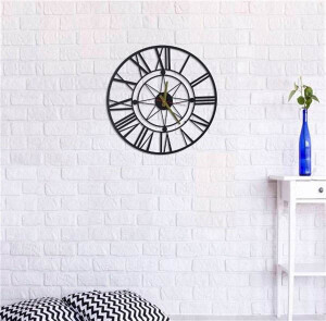 Roma Rakamlı Metal Duvar Saati 60x60 - 1