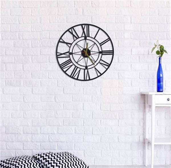 Roma Rakamlı Metal Duvar Saati 60x60 - 1