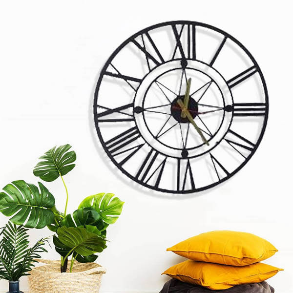 Roma Rakamlı Metal Duvar Saati 60x60 - 2