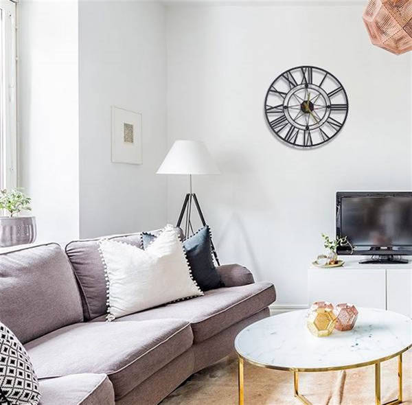 Roma Rakamlı Metal Duvar Saati 60x60 - 3