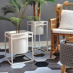 Saksı 60 x 30 x 30 Cm Beyaz - TepeHome