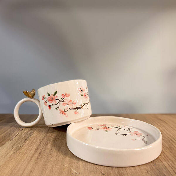 Sakura Çiçekleri Seramik Kupa - 2