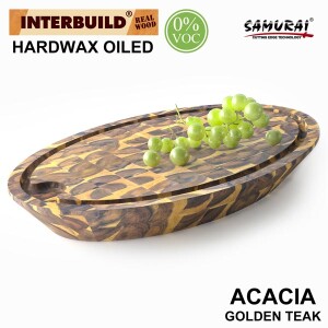 Samuraı Akasya Kesme Tahtası Golden Teak - TepeHome (1)