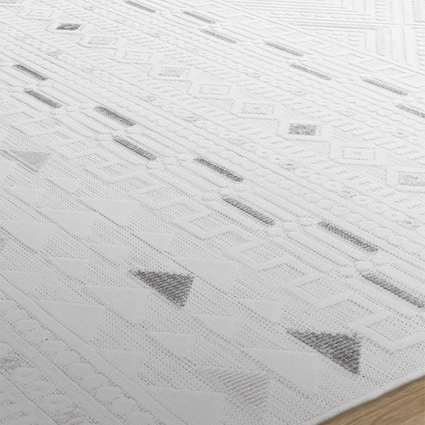 Sand Krem Antrasit Halı 65550A - 3