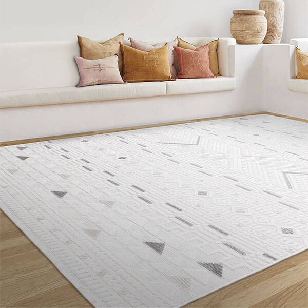 Sand Krem Antrasit Halı 65550A - 2