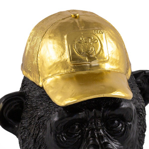 Şapkalı Maymun Gold Dekoratif Obje - TepeHome (1)