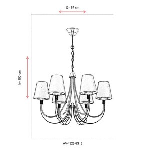 Av-4325-6S Sarı Klasik Avize - TepeHome (1)