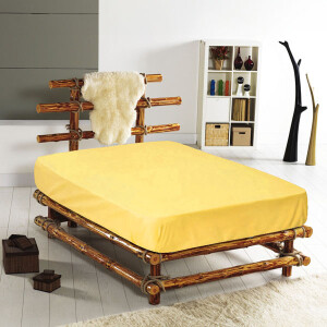 Sarı Tek Kişilik Fitted Çarşaf - TepeHome (1)