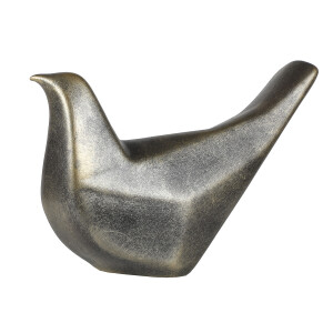 Seramik Origami Kuş Büyük Antik Gold - TepeHome