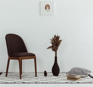 Seramik Vazo ve Pampas Siyah Natural - TepeHome