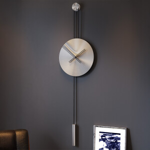 Serenity45Krom Mat Silver Duvar Saati - TepeHome