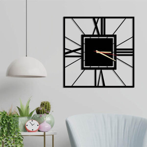 Simetrik Metal Duvar Saati - TepeHome