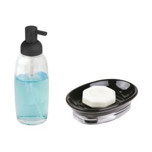 TepeHome - Sıvı Sabunluk Ve Sabunluk 2 Li Set,Siyah