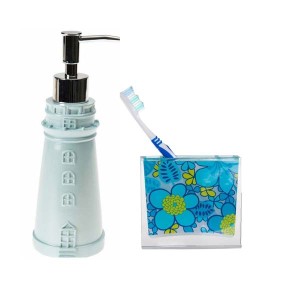 Sıvı Sabunluk,Diş Fırçalık 2Li Banyo Set - 1