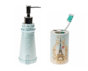 Sıvı Sabunluk,Diş Fırçalık 2Li Banyo Set - TepeHome