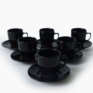 Siyah Magic Kahve Takımı 12 Parça - TepeHome (1)