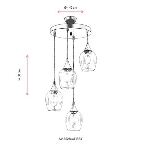 Av-65234-4T-Bsy Siyah Modern Avize - TepeHome (1)