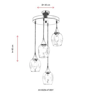 AV-65234-4T-BSY Siyah Modern Avize - TepeHome (1)