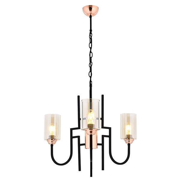 Av-4163-3Bsy Siyah Modern Avize - 1