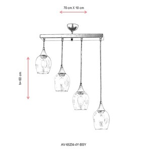 AV-65234-4Y-BSY Siyah Modern Avize 70x10 - TepeHome (1)