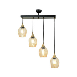 Av-65234-4Y-Bsy Siyah Modern Avize 70X10 - TepeHome