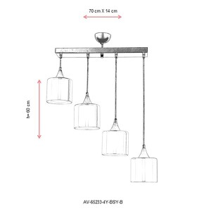 Av-65233-4Y-Bsy-B Siyah Modern Avize - TepeHome (1)