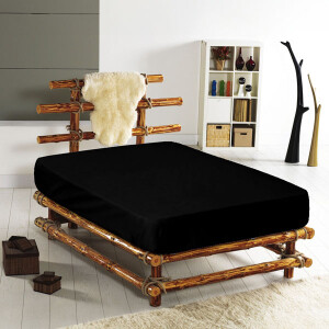 Siyah Tek Kişilik Fitted Çarşaf - TepeHome (1)