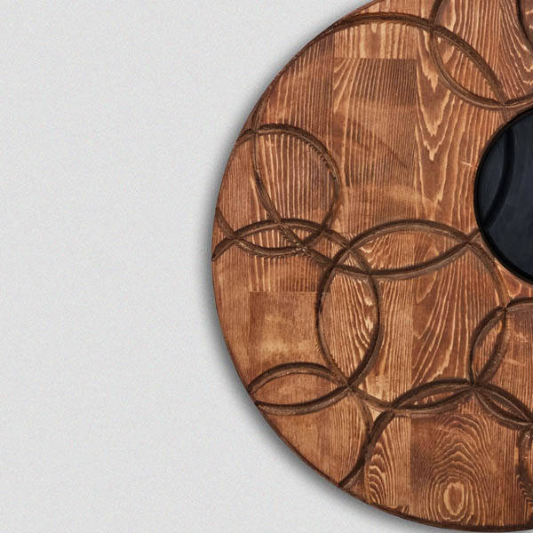 Solid Wooden Circles Art Ahşap Tablo - 3