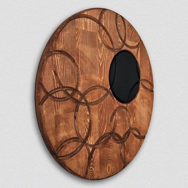 Solid Wooden Circles Art Ahşap Tablo - 5