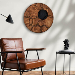 Solid Wooden Circles Art Ahşap Tablo - TepeHome (1)