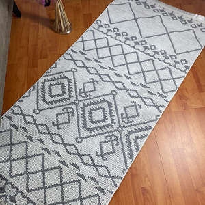 Şönil Dokuma Halı İskandinav Beyaz120x18 - TepeHome (1)