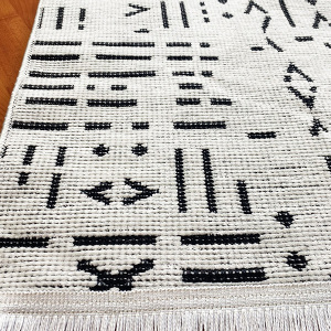 Şönil Dokuma Halı ÇTR Beyaz80x300 - TepeHome
