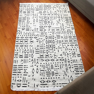 Şönil Dokuma Halı ÇTR Beyaz80x300 - TepeHome (1)