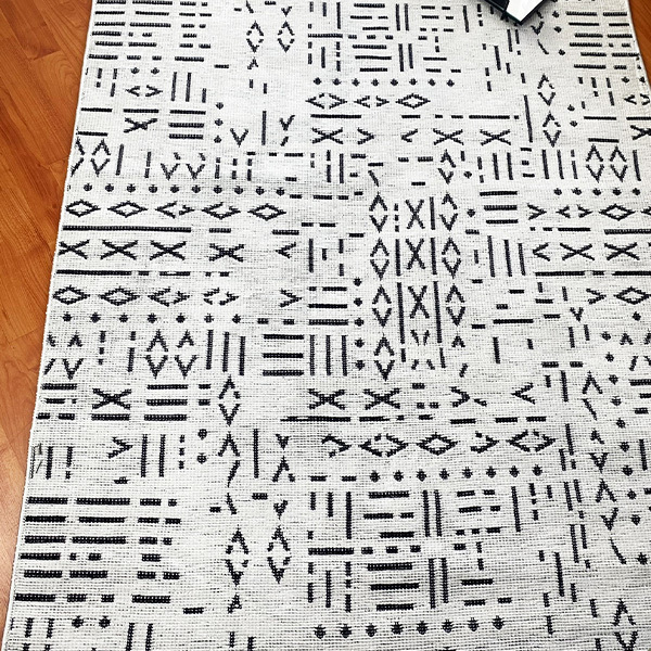 Şönil Dokuma Halı ÇTR Beyaz80x300 - 3