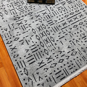 Şönil Dokuma Halı ÇTR Gri160x230 - TepeHome