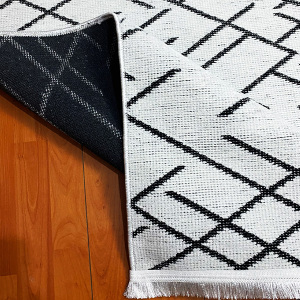 Şönil Dokuma Halı ÇZGL Beyaz80x300 - 4
