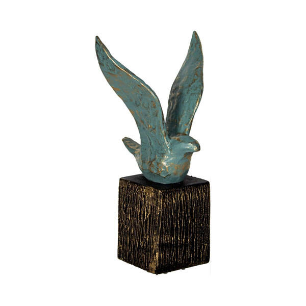 Soyut Kuş Büyük Biblo Mavi 34X19 - 1