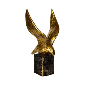 Soyut Kuş Küçük Biblo Altın 26X15 - TepeHome