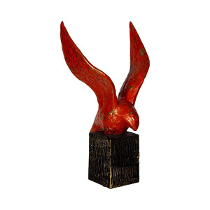 Soyut Kuş Küçük Biblo Kırmızı 26X15 - TepeHome