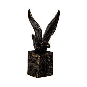 Soyut Kuş Küçük Biblo Siyah 26X15 - TepeHome