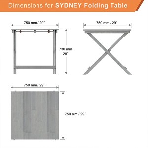 Sydney Katlanır Masa ,Dusk Gray - 10