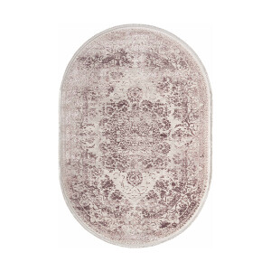 Taboo Gri Mürdüm Oval Halı - TepeHome