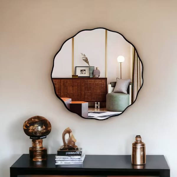 Taraklı Ahşap Duvar Ayna 79x79 - 5